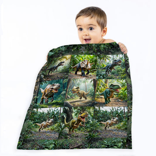 Dinosaur Land Toddler Fleece Blanket