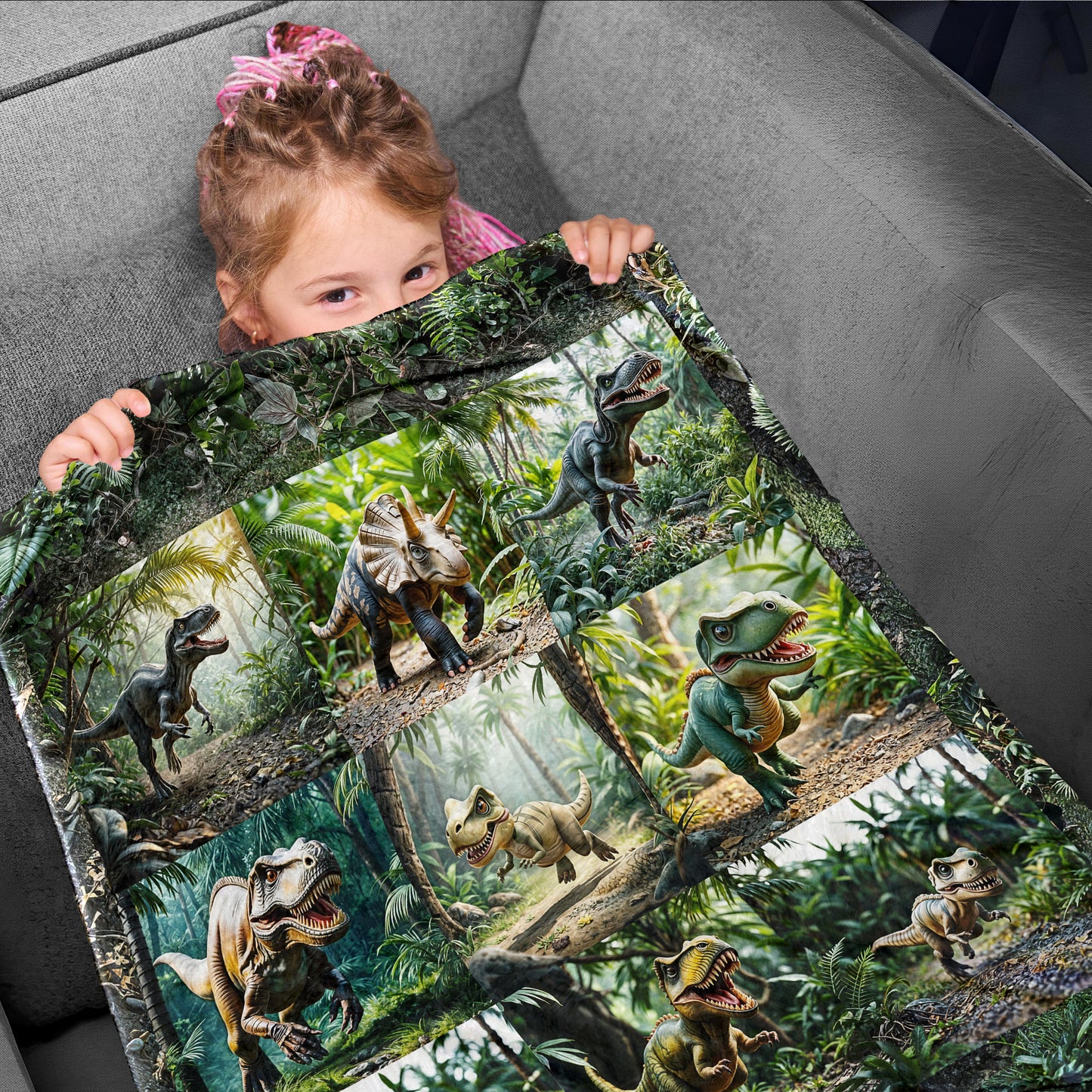 Dinosaur Land Toddler Fleece Blanket