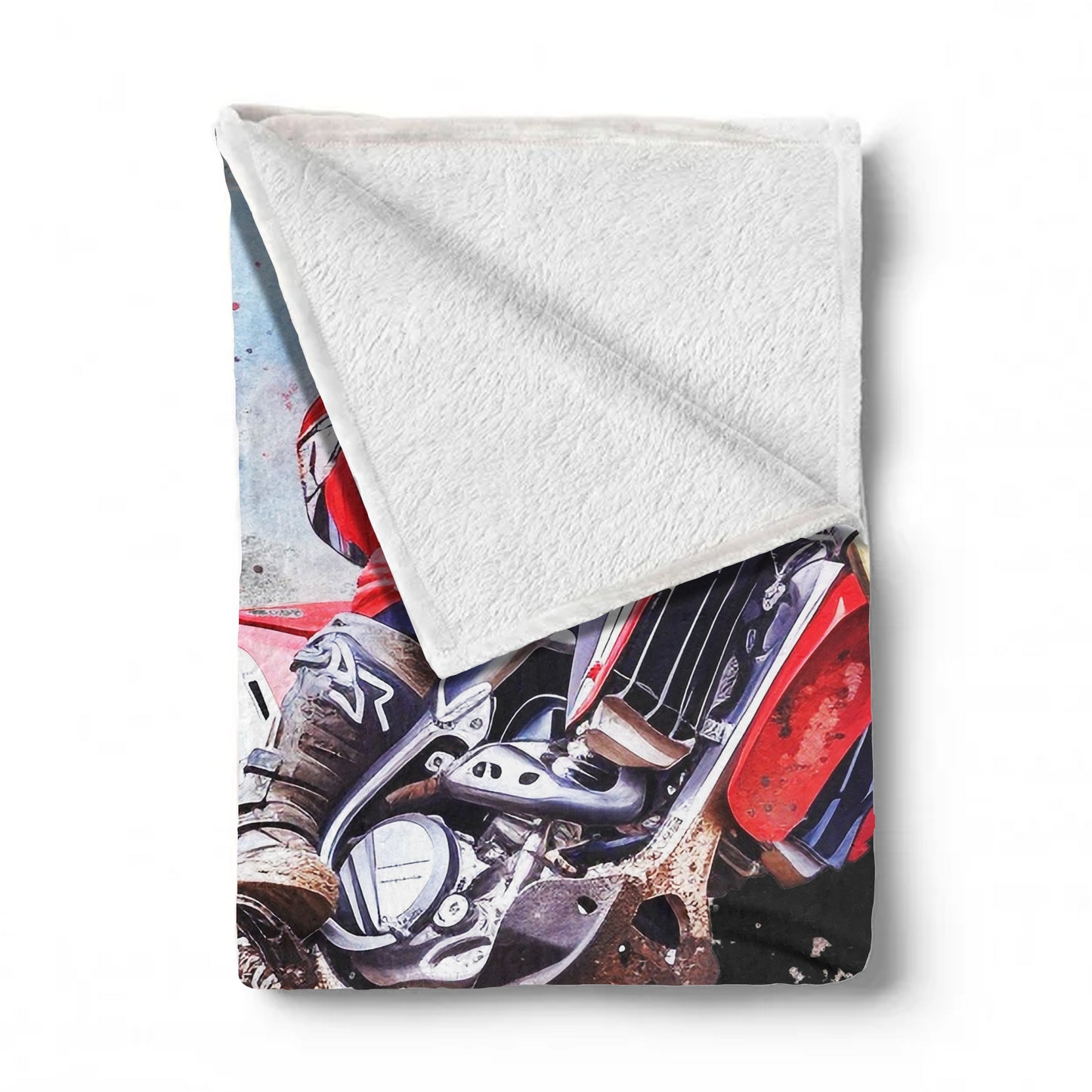 Dirtbike Adventure Light Weight Fleece Blanket by Mark van Vuuren