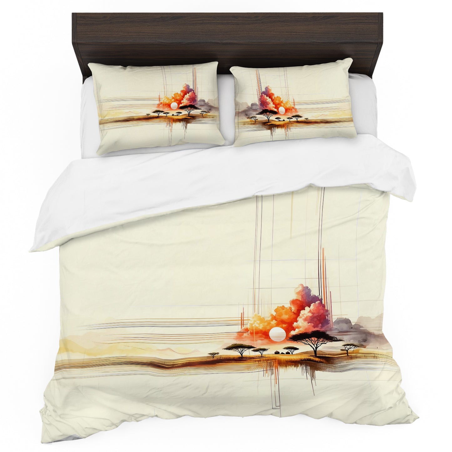 Distant Sunset Duvet Cover Set