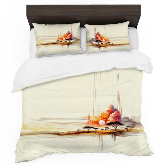Distant Sunset Duvet Cover Set