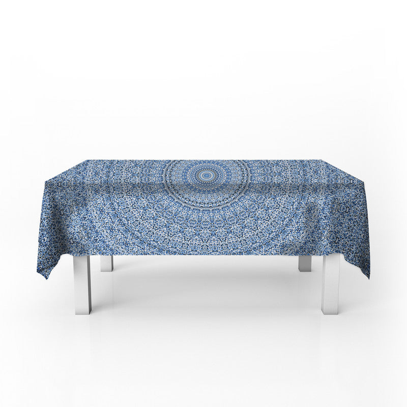 Divine Symmetry Blue Rectangle Tablecloth