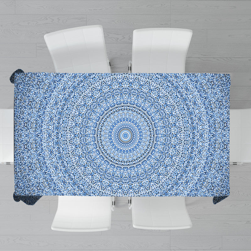 Divine Symmetry Blue Rectangle Tablecloth