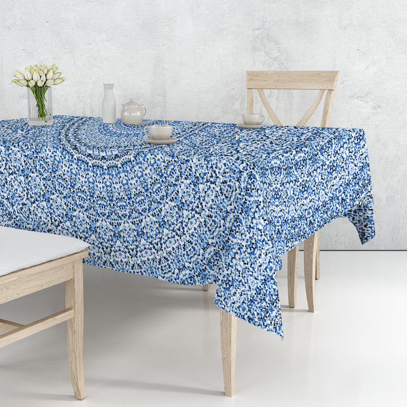 Divine Symmetry Blue Rectangle Tablecloth
