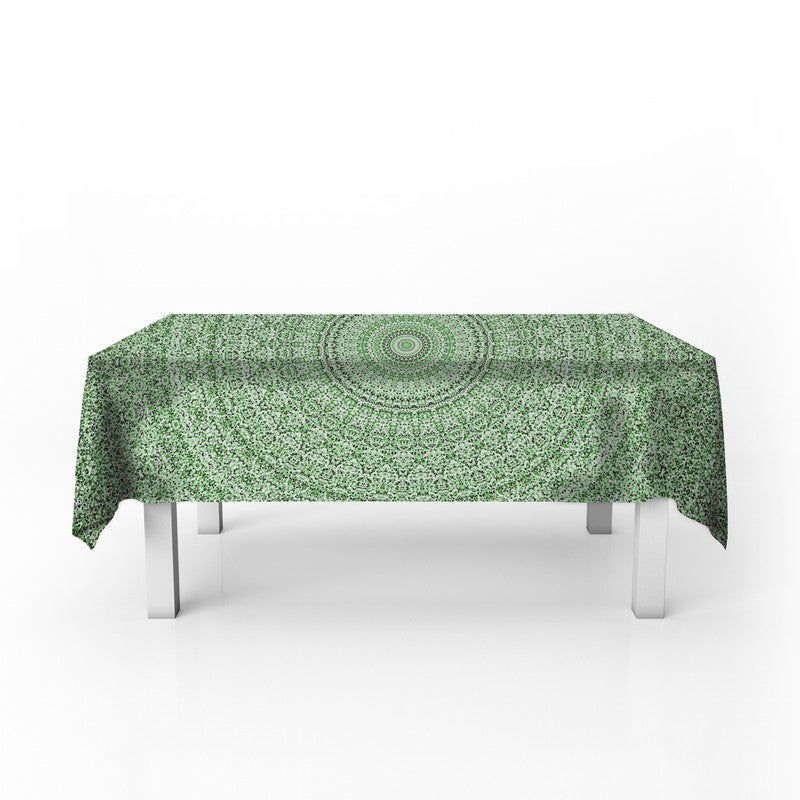 Divine Symmetry Green Rectangle Tablecloth