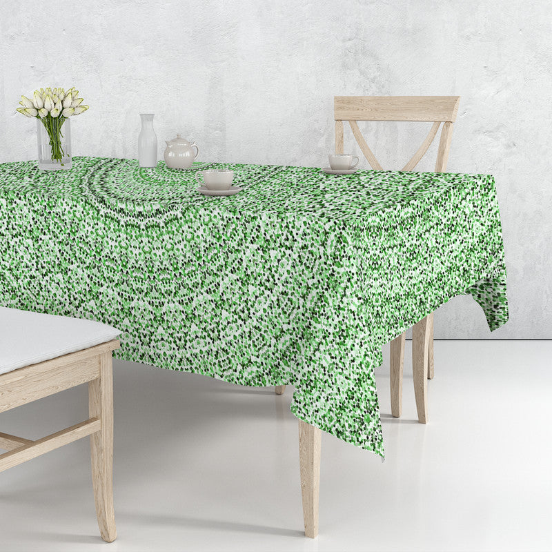 Divine Symmetry Green Rectangle Tablecloth
