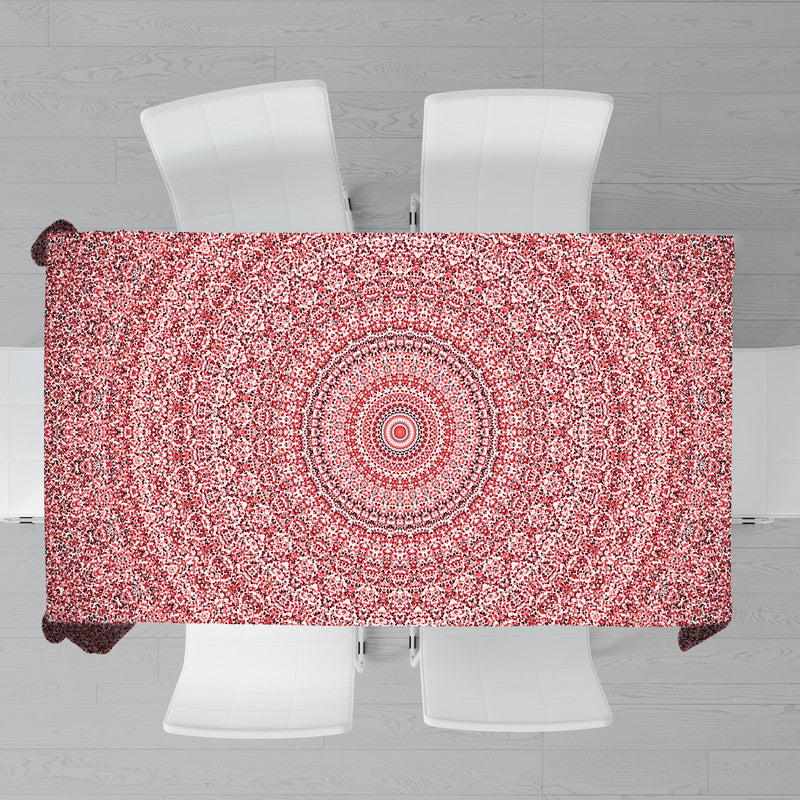 Divine Symmetry Red Rectangle Tablecloth