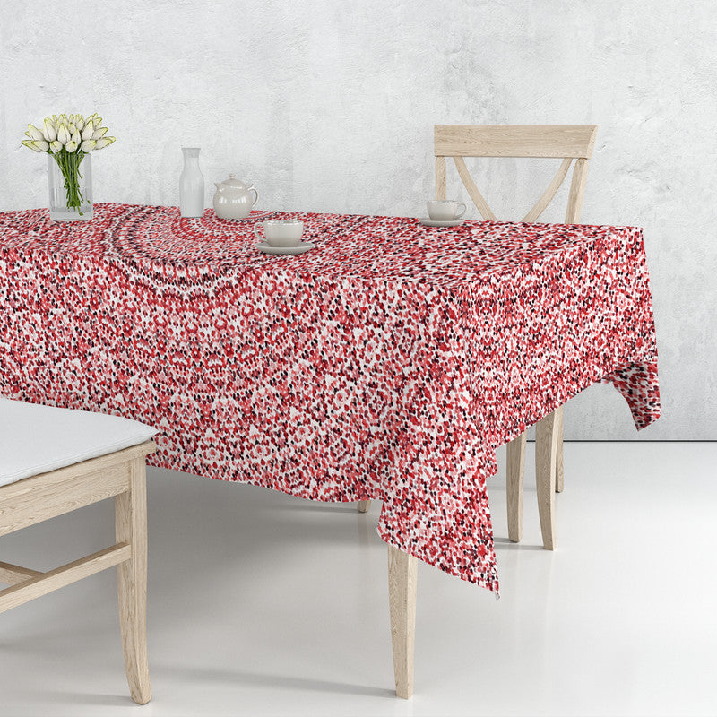 Divine Symmetry Red Rectangle Tablecloth