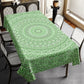 Divine Symmetry Green Rectangle Tablecloth