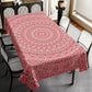 Divine Symmetry Red Rectangle Tablecloth