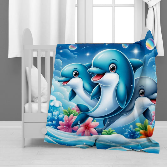 Dolphins Minky Blanket