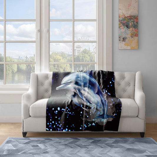 Dolphy Light Weight Fleece Blanket