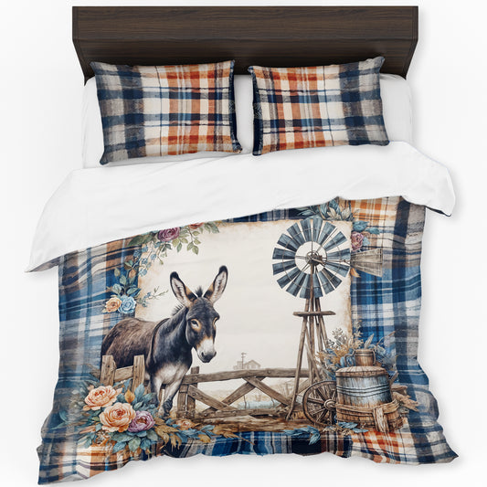 Donkey Farm Life Duvet Cover Set