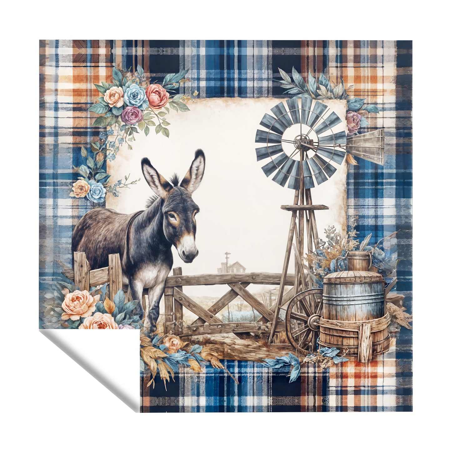 Donkey Farm Life Square Tablecloth