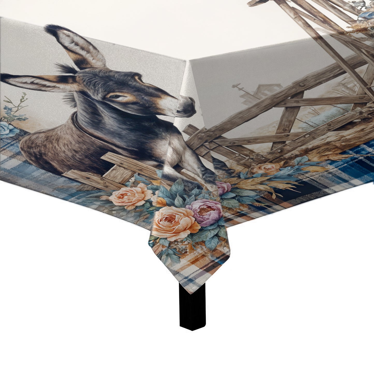 Donkey Farm Life Square Tablecloth
