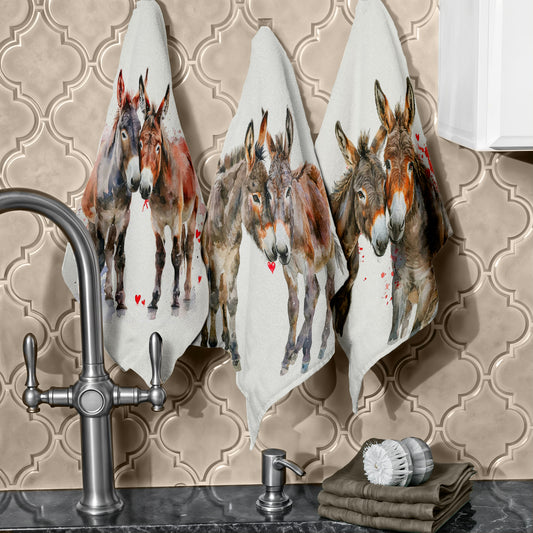 Donkey Love Dish Cloth (Set of 3)