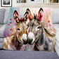 Donkey Love Light Weight Fleece Blanket
