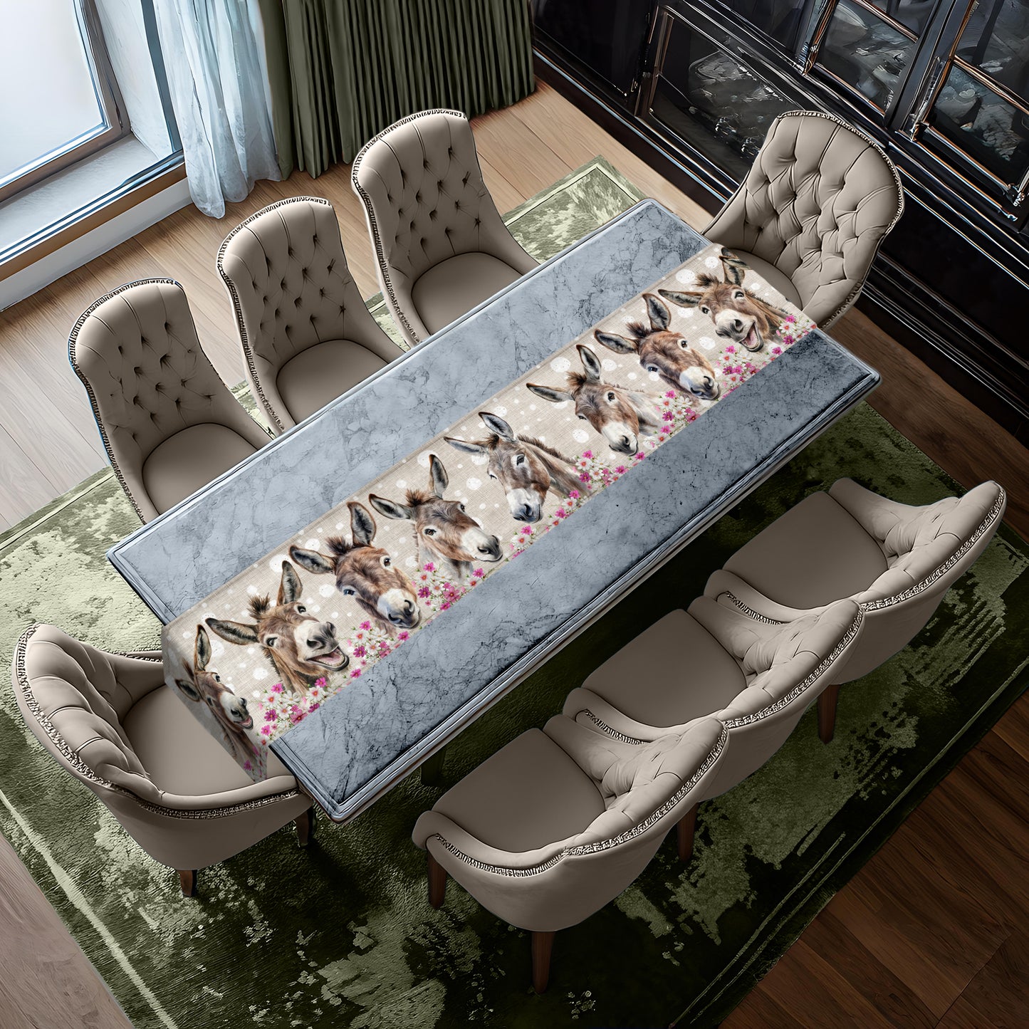 Donkey & Cosmos Table Runner by Mark van Vuuren