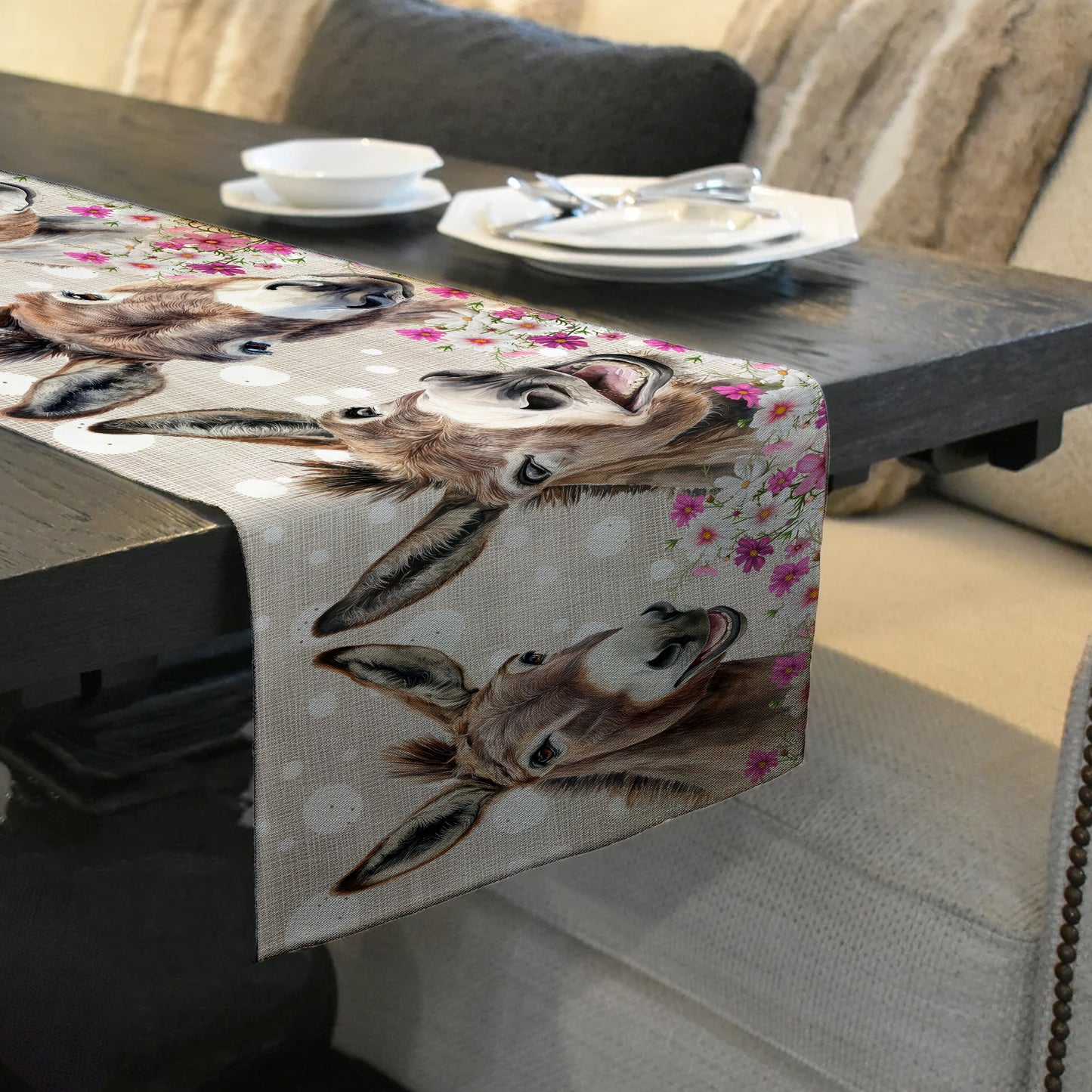 Donkey & Cosmos Table Runner by Mark van Vuuren