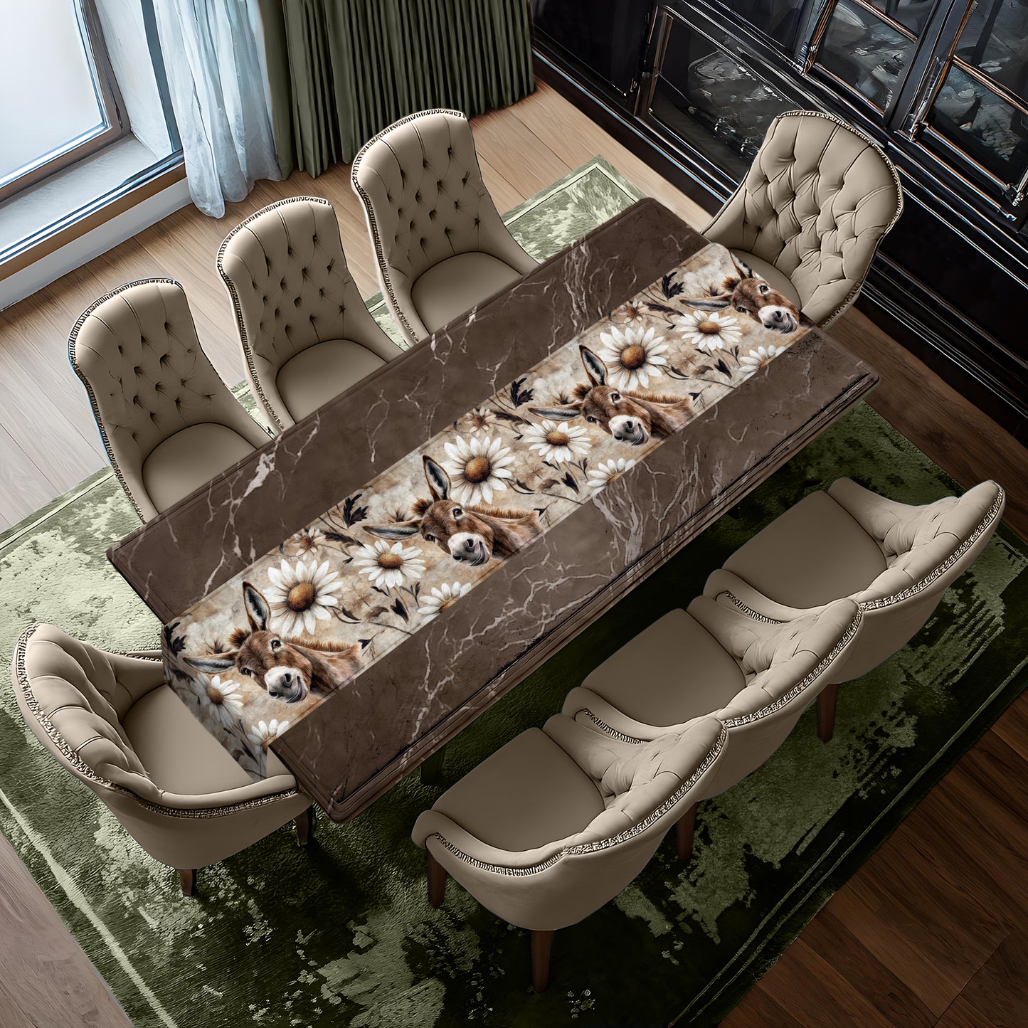 Donkey & Daisey Table Runner by Mark van Vuuren