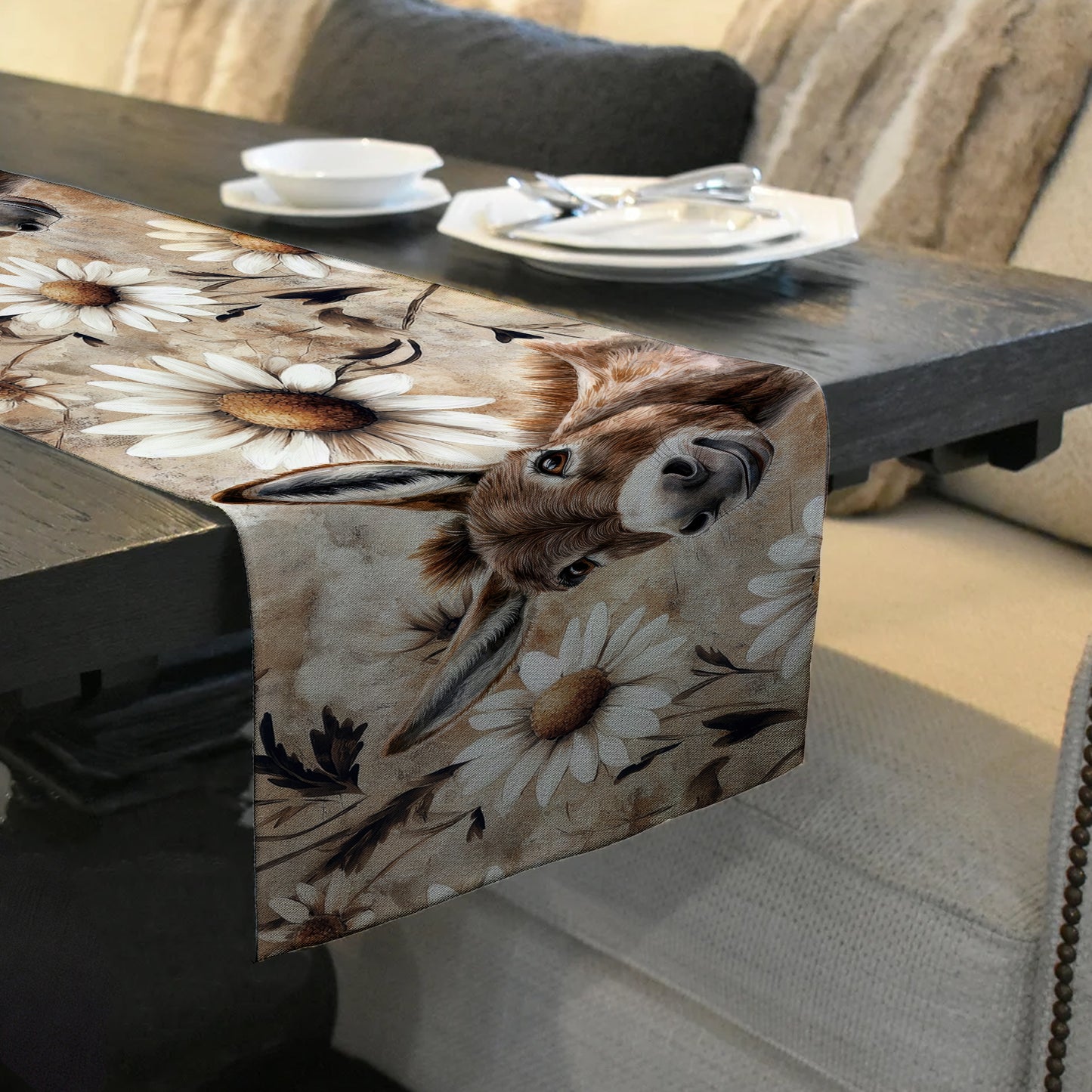 Donkey & Daisey Table Runner by Mark van Vuuren