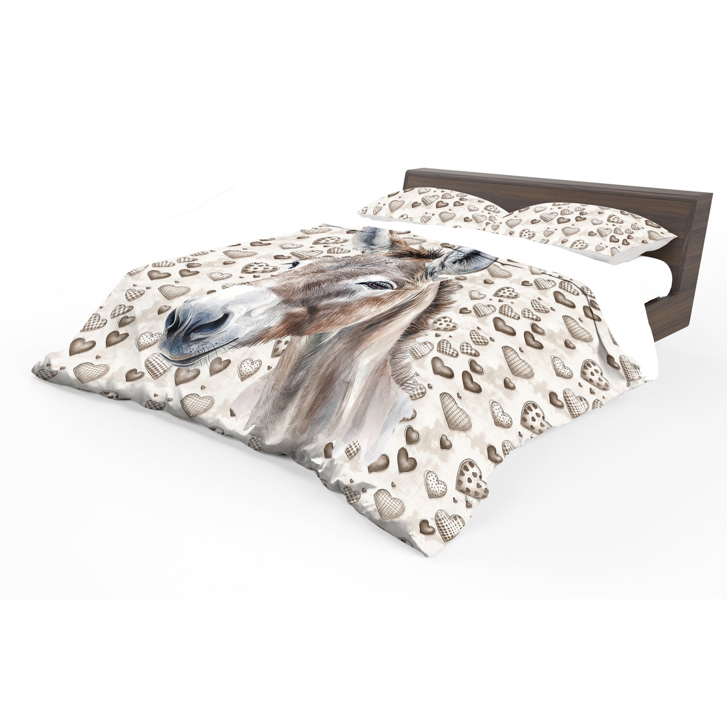 Donkey & Hearts Duvet Cover Set by Mark van Vuuren