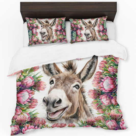 Donkey & Protea Duvet Cover Set by Mark van Vuuren