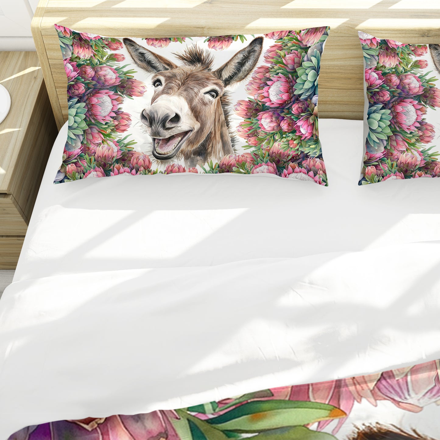 Donkey & Protea Duvet Cover Set by Mark van Vuuren