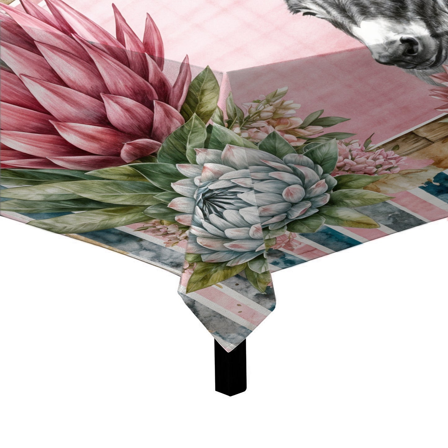 Donkey & Protea Abstract Square Tablecloth