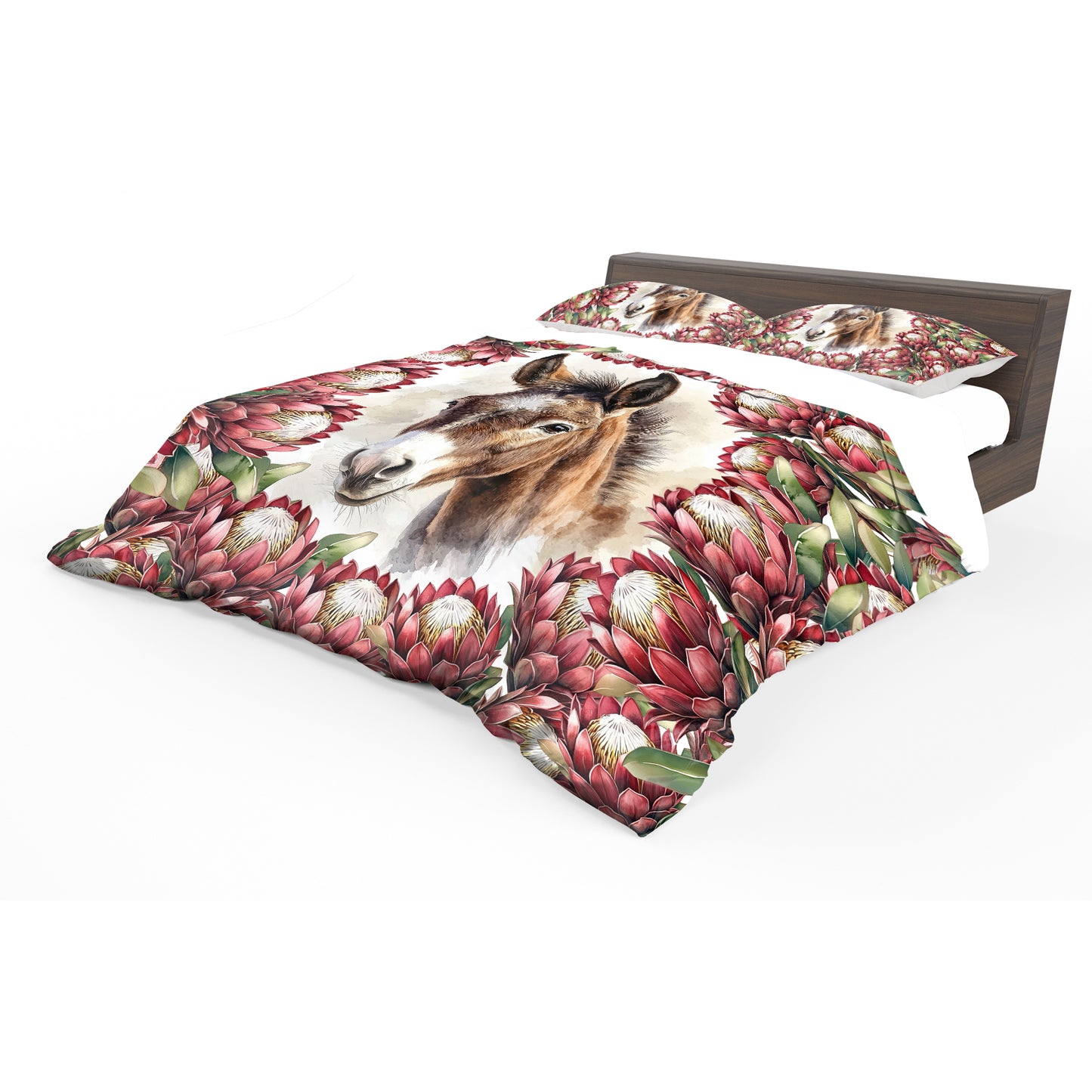 Donkey & Protea Duvet Cover Set by Mark van Vuuren
