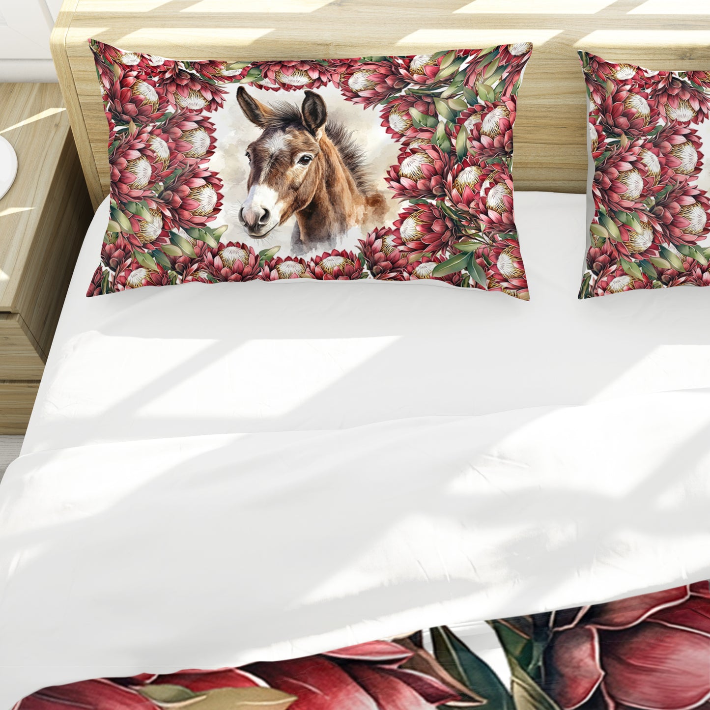 Donkey & Protea Duvet Cover Set by Mark van Vuuren