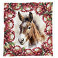 Donkey & Protea Light Weight Fleece Blanket by Mark van Vuuren