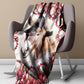 Donkey & Protea Light Weight Fleece Blanket by Mark van Vuuren