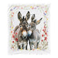 Donkeys Baby Fleece Blanket