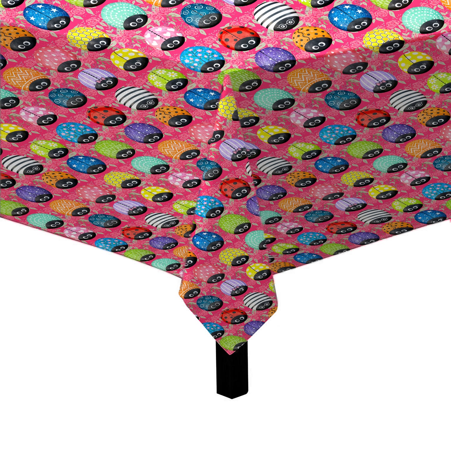 Doodle Ladybugs Square Tablecloth