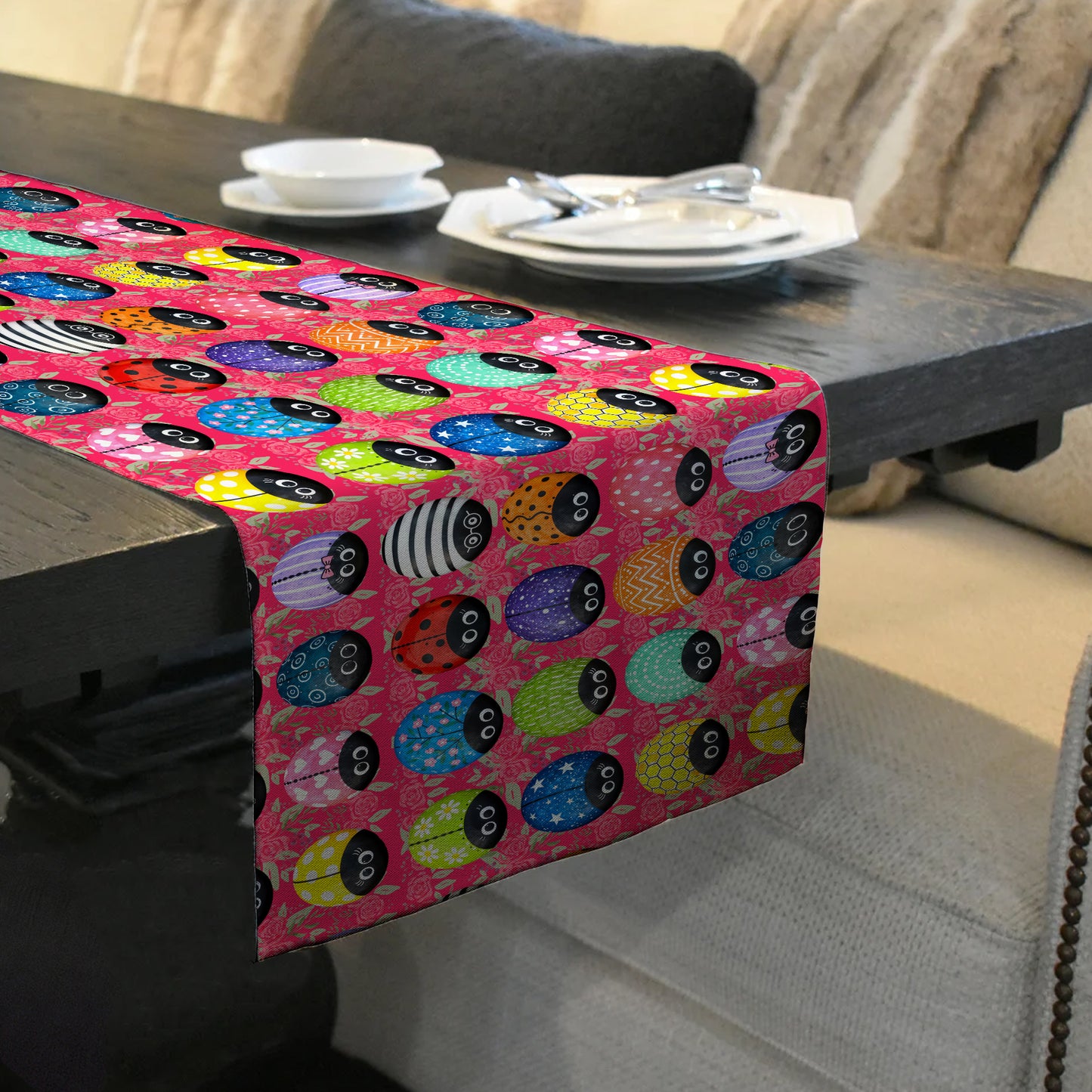 Doodle Ladybugs Table Runner