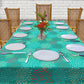 Dotted Flowers on Green 3m Rectangle Tablecloth
