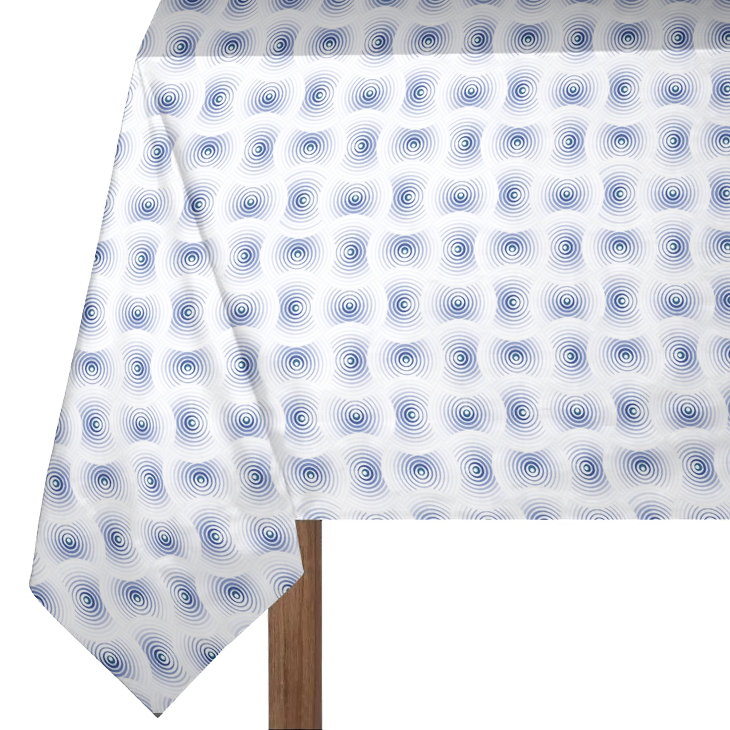 Dove Grey Connected Circles 3m Rectangle Tablecloth