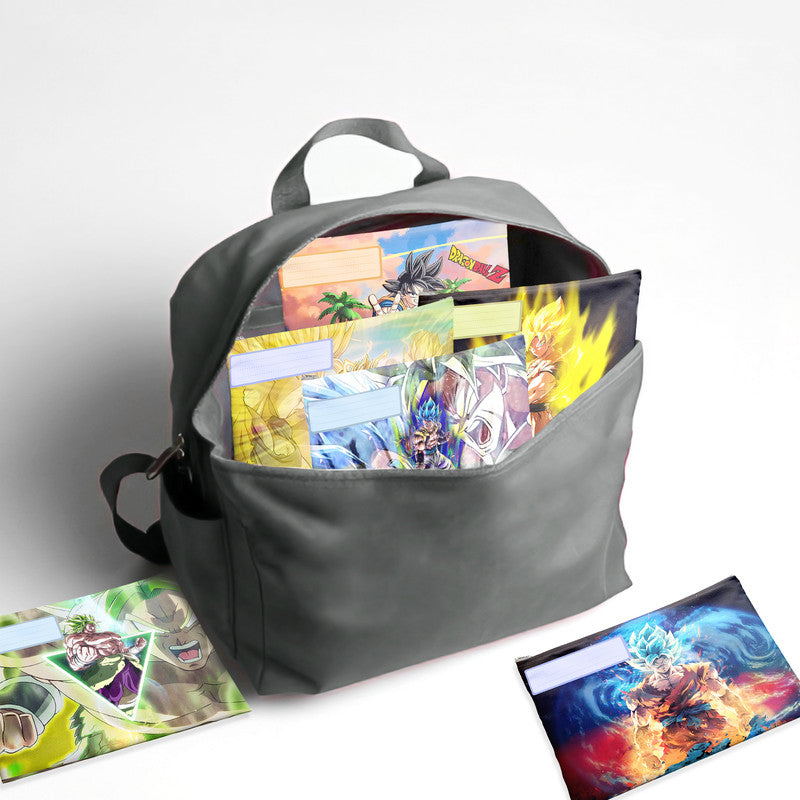 Dragonball Saiyan Subject Savvy Book Bags Set of 6