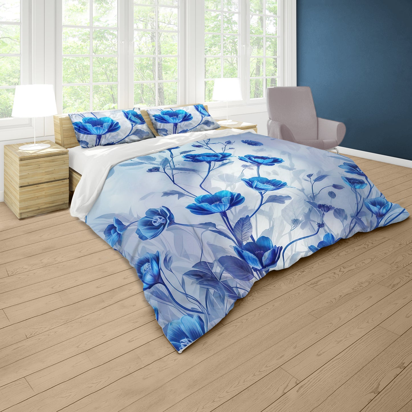 Dream in Indigo Silk Duvet Cover Set