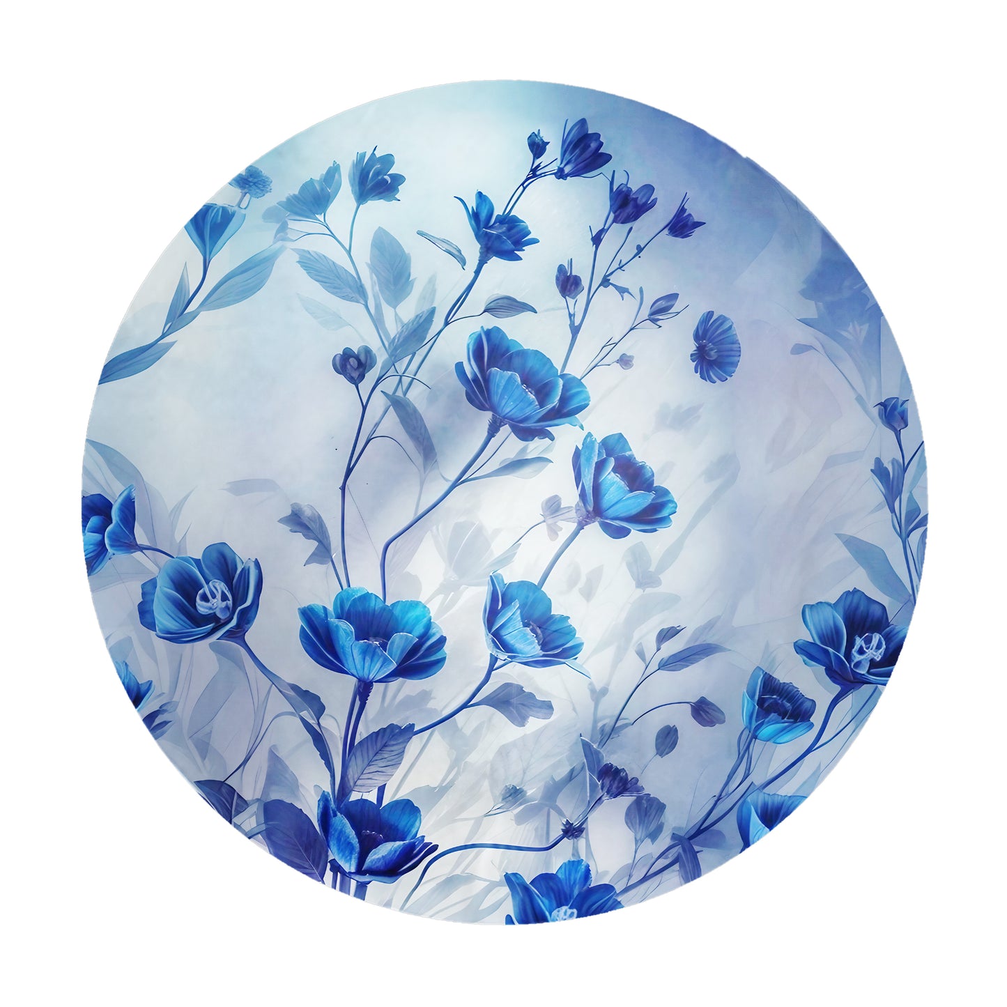 Dream in Indigo Silk Round Tablecloth