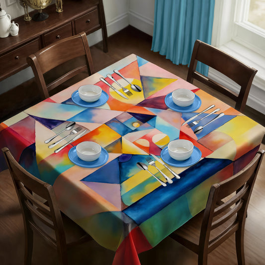 Dreaming Cubism Square Tablecloth
