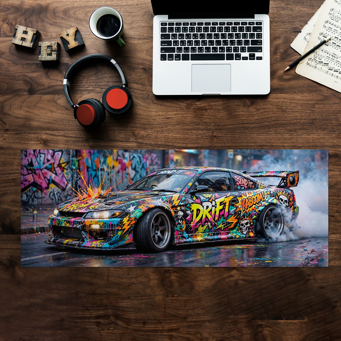 Drift Explosion Desk Pad
