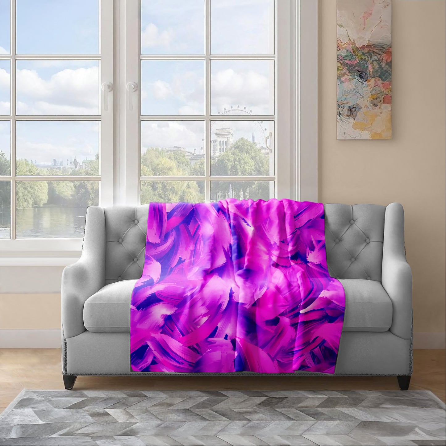 Drifting Pigments Light Weight Fleece Blanket