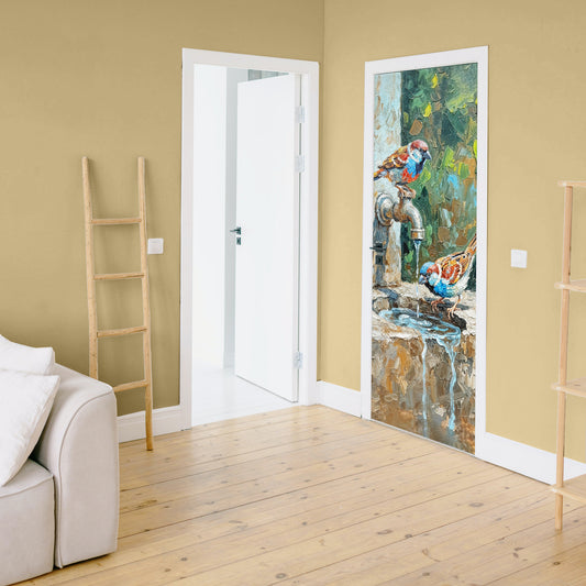 Drinking Water Door Decoupage
