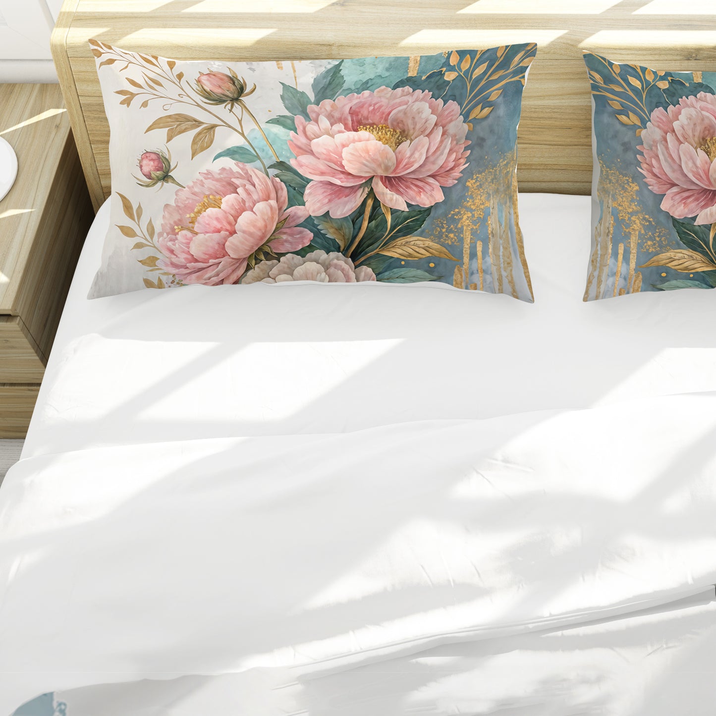 Drips of Fortune Peonies Duvet Cover Set