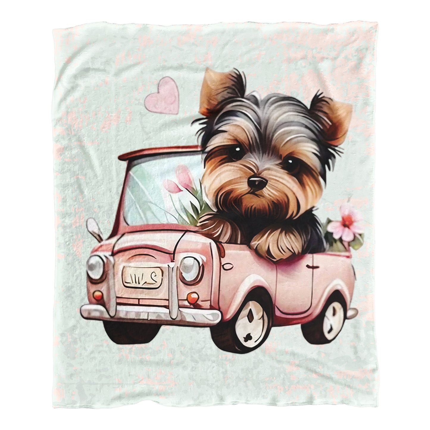 Driving Yorkie Minky Blanket