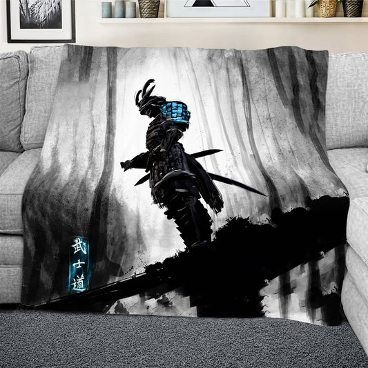 Duality of a Samurai Light Weight Fleece Blanket