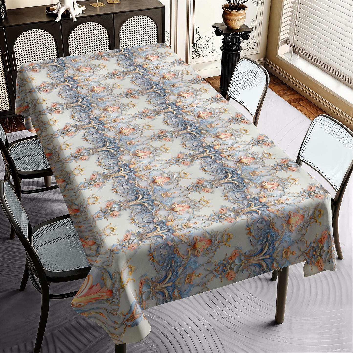 Duck Egg Grey Rectangle Tablecloth