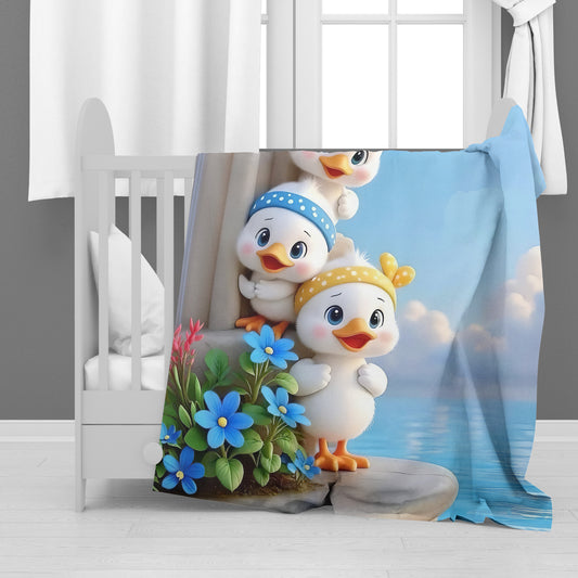 Duckie On The Run Minky Blanket
